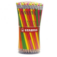 Matita Swano Fluo - grafite - HB - colori assortiti - Stabilo - barattolo 96 pezzi Matita Swano Fluo - grafite - HB - colori assortiti - Stabilo - barattolo 96 pezzi