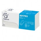 Asciugamani piegati a Z - 2 veli - 22 gr - goffratura a onda+ - 23,4 x2 3 cm - bianco - Papernet - conf. 143 pezzi