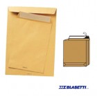 Busta a sacco Monodex - soffietti laterali - fondo quadro - strip adesivo - 30 x 40 x 4 cm - 120 gr - avana - Blasetti - conf. 250 pezzi