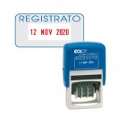Timbro S260/L3 Datario + REGISTRATO - 4 mm - autoinchiostrante - bicolore - Colop