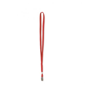 Cordoncino per portabadge - 49 x 1 cm - rosso - Lebez - conf. 100 pezzi