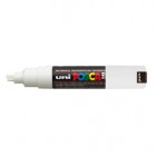 Marcatore a base d'acqua Uni Posca PC8K - punta large a scalpello 8,0mm - bianco  - Uni Mitsubishi