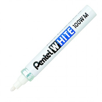 Marcatore White Marker - punta media 3,9mm - bianco - Pentel Marcatore White Marker - punta media 3,9mm - bianco - Pentel