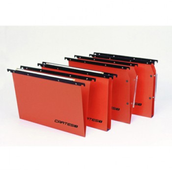 Cartella sospesa Cartesio Plus - armadio - interasse 33 cm - fondo V - 33 x 28 cm -  arancio - Bertesi
