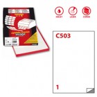 Etichette adesive extra forti C/503 - in carta - permanenti - 21 x 29,7 cm - 1 et/fg - 100 fogli - bianco - Markin