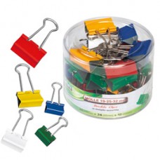 Molle Double Clips - misure e colori assortiti - metallo - Lebez - conf. 60 pezzi Molle Double Clips - misure e colori assortiti - metallo - Lebez - conf. 60 pezzi