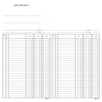 Registro dare/avere/saldo - 24 x 17cm - 100 fogli - Edipro