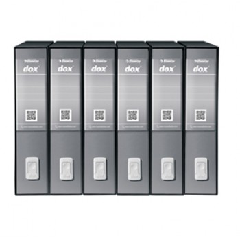 Registratore Dox 2 - dorso 8 cm - protocollo 23x34 cm - grigio chiaro - Esselte Dox