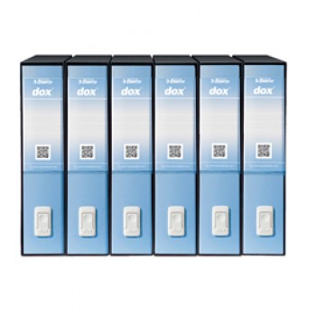 Registratore Dox 2 - dorso 8 cm - protocollo 23x34 cm - azzurro - Esselte Dox