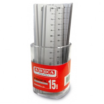 Barattolo 15 righelli - 15cm - alluminio - Arda Barattolo 15 righelli - 15cm - alluminio - Arda