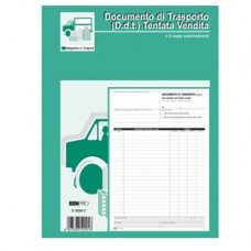 Blocco DDT carico tentata vendita - 50 fogli autoricalcanti - A4 - 29,7 x 21cm - Edipro