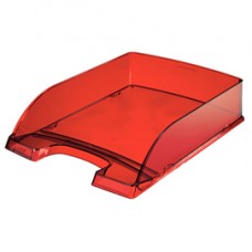 Vaschetta portacorrispondenza Leitz Plus Standard - 25,5 x 7 x 36 cm - rosso trasparente - Leitz