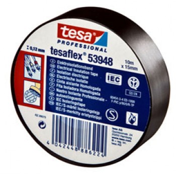 Nastro adesivo isolante - professionale - 1,5 cm x 10 m - nero - Tesa