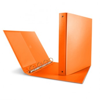 Raccoglitore Nettuno - 4 anelli tondi 30 mm - dorso 3,5 cm - 22x30 cm - arancio - Sei Rota