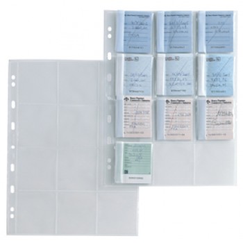 Buste forate Atla MA - 21 x 29,7 cm - PP - porta matrici assegni - 12 spazi 65x72mm  -  liscio - Sei Rota - conf. 10 pezzi