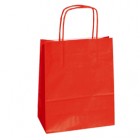 Shopper Twisted - maniglie cordino - 45 x 15 x 50 cm - carta kraft - rosso - Mainetti Bags - conf. 25 pezzi