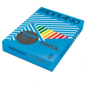 Carta Fabriano Colore - A4 - 80 gr - colori forti azzurro - Fabriano - conf. 500 fogli