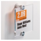 Targa per porte/pareti Crystal Sign - 10,5 x 10,5 cm - Durable