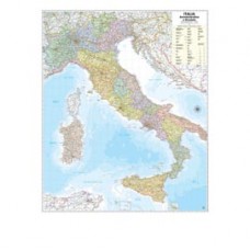 Carta geografica Italia amministrativa e stradale - murale - 97 x 122 cm - Belletti