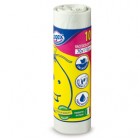 Sacchi per immondizia - 70x110 cm - 120 L - 16 micron - bianco - Logex Professional - rotolo da 10 sacchetti