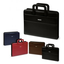 Portablocco - similpelle - c/anelli - blu - 28,5x36 cm - City Time