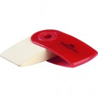Gomma Sleeve Mini - 55x28x15mm - con custodia protettiva rossa e blu - Faber Castell
