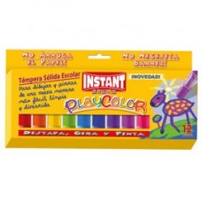 Tempera solida in stick Playcolor - 10gr - colori assortiti - Instant - astuccio 12 stick Tempera solida in stick Playcolor - 10gr - colori assortiti - Instant - astuccio 12 stick