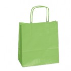 Shopper Twisted - maniglie cordino - 26 x 11 x 34,5 cm - carta kraft - verde mela - Mainetti Bags - conf. 25 pezzi