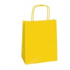 Shopper Twisted - maniglie cordino - 36 x 12 x 41 cm - carta kraft - giallo - Mainetti Bags - conf. 25 pezzi