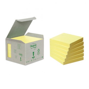 Blocco Post-it Notes Green - 654-1B - 76 x 76 mm - giallo - 100 fogli - riciclabile 100% - Post-it
