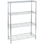 Libreria Archimede Light - 4 ripiani - acciaio cromato - 36 x 90 x 137 cm - Serena Group