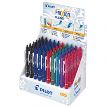 Penna sfera a scatto Frixionball Clicker - punta 0,7 mm - colori assortiti - Pilot - expo 60 pezzi Penna sfera a scatto Frixionball Clicker - punta 0,7 mm - colori assortiti - Pilot - expo 60 pezzi