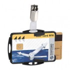 Portabadge con clip - 2 tessere inseribili - 5,4 x 8,7 cm - nero - Durable Portabadge con clip - 2 tessere inseribili - 5,4 x 8,7 cm - nero - Durable