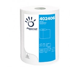 Rotolo asciugatutto - 2 veli - goffratura a onda - 23,4 cm x 68,9 mt - 309 strappi - bianco - Papernet