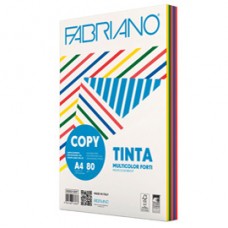 FabrianoColore - A4 - 80 gr - mix 5 colori forti - Fabriano - conf. 250 fogli FabrianoColore - A4 - 80 gr - mix 5 colori forti - Fabriano - conf. 250 fogli