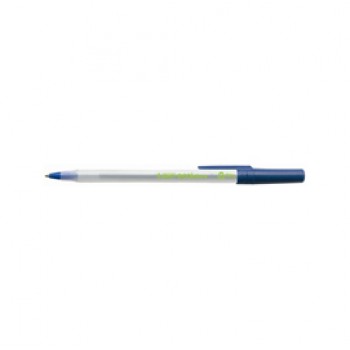Penna a sfera a scatto con cappuccio ECOlutions - punta 1,0mm - blu  - Bic - conf. 60 pezzi