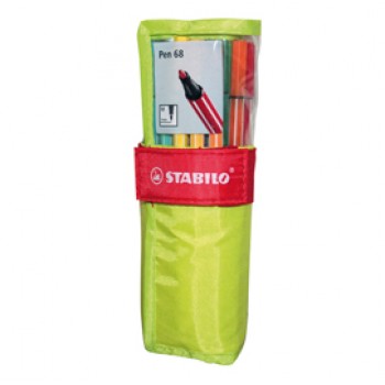 Pennarello Pen 68 - colori assortiti - Stabilo - rollerset verde 25 pezzi