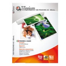 Pouches - A3 - 303x426 mm - 2x80 micron - Titanium - conf. 100 pezzi
