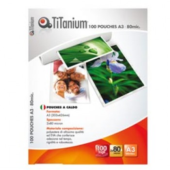 Pouches - A5 - 154x216 mm - 2x80micron - Titanium - conf. 100 pezzi