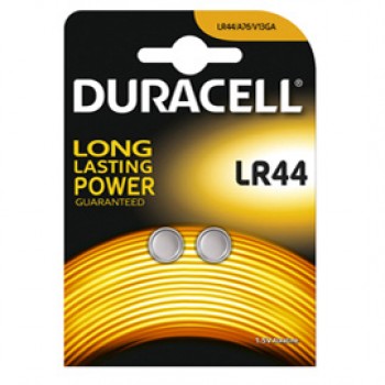 Micorpila LR44 - 1,5V - a pastiglia - alcalina - Duracell - blister 2 pezzi