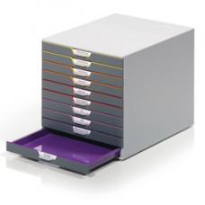 Cassettiera Varicolor - 28 x 35,6 x 29,2 cm - 10 cassetti - Durable