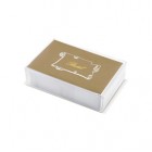 Scatola 100 biglietti bianchi - 240 gr - Bristol - bianco - 69 x 106 mm - Rex Sadoch