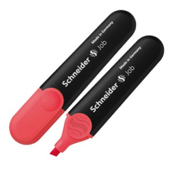 Evidenziatore Job - punta a scalpello - tratto da 1,0-5,0mm - colore rosso - Schneider