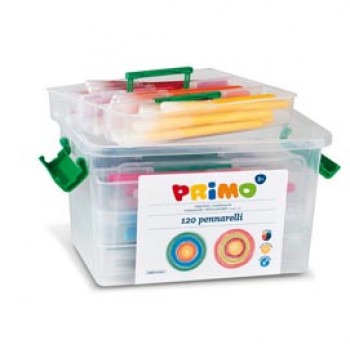 Pennarelli punta fine - colori assortiti - Primo - box 120 pezzi