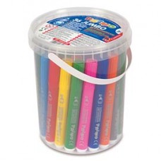 Pennarelli Jumbo - punta ø7,6mm - colori assortiti - Primo - secchiello 36 pezzi