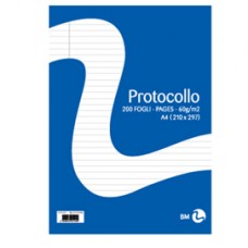 Foglio protocollo - A4 - 1 rigo - 60 gr - BM - conf. 20 pezzi