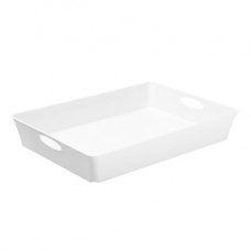 Vassoio multiuso Living Box - 37,5 x 26,6 cm - altezza 6 cm - bianco - Rotho Vassoio multiuso Living Box - 37,5 x 26,6 cm - altezza 6 cm - bianco - Rotho