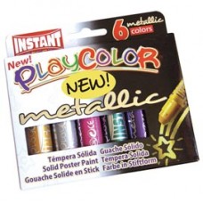 Tempera solida in stick Playcolor - 10gr - colori assortiti - Instant - astuccio 6 stick metal Tempera solida in stick Playcolor - 10gr - colori assortiti - Instant - astuccio 6 stick metal