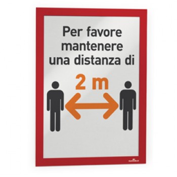 Cornice espositiva Duraframe - A4 - 21 x 29,7 cm - rosso - Durable