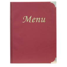 Portamenù Basic - A4 - 31,5 x 24 cm - PVC - bordeaux - 4+2 buste fisse incluse - Securit Portamenù Basic - A4 - 31,5 x 24 cm - PVC - bordeaux - 4+2 buste fisse incluse - Securit